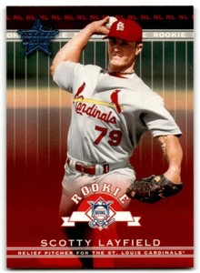 2002 LEAF ROOKIES & STARS SCOTTY LAYFIELD RC ST. LOUIS CARDINALS #307