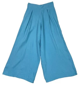 FAITHFULL THE BRAND Wide Leg Pants 100% Linen Pleated Pockets High Rise Size 8 - Bild 1 von 15