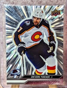 2023-24 Upper Deck Series 1, Devon Toews, Outburst Silver, #46, Avalanche 