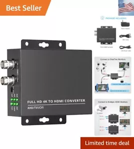 TVI to HDMI Converter Full HD 4K Converter, 1080p/720p/4K/8MP/5MP/4MP/3MP, BN... - Picture 1 of 8