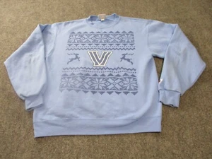 Champion Villanova Wildcats Sweatshirt Adult Medium Blue Crewneck Mens Eco* - Picture 1 of 12