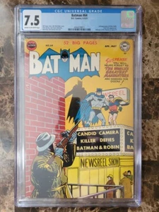Batman #64 CGC 7.5 1951 Golden Age Robin Candid Camera Killer - Bild 1 von 4
