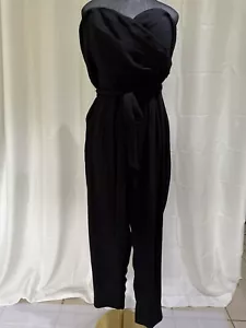 Womens Portmans Black Strapless Pantsuit Jumpsuit Evening Formal Size 16 - Picture 1 of 15