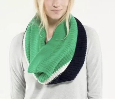 🧑🏻‍🎄 LULULEMON Athletica Falling Freely Colorblock Merino Cuello Calentador Bufanda🧣 Foto 1 de 4