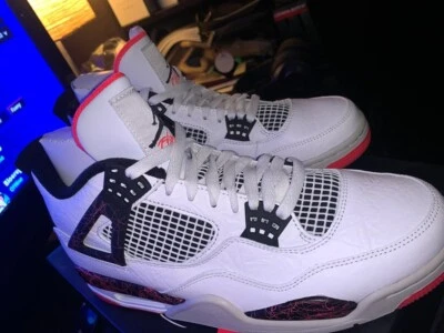 Nike Air Jordan 4 Retro Pale Citron Bright Crimson Jordan 4 Talla 10 308497-116 Foto 1 de 4