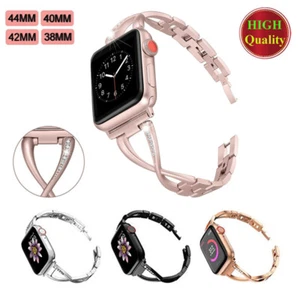 Women Bling Rhinestones Band iWatch Strap for Apple Watch Ultra 9 8 SE 7 6 5 2 - Picture 1 of 17