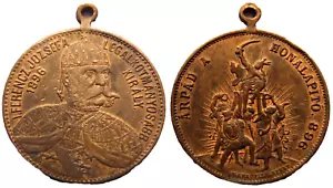 Ungarn Medaille, Franz Joseph I., 1000 Jahre ungarischer Staat 896 – 1896 - Picture 1 of 6