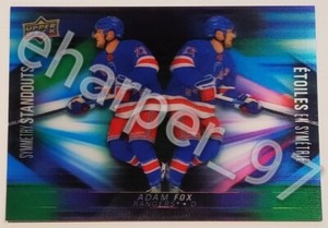 🔥NEW 2023-24 Upper Deck Tim Hortons SYMMETRY STANDOUTS ADAM FOX 3D-13 SP