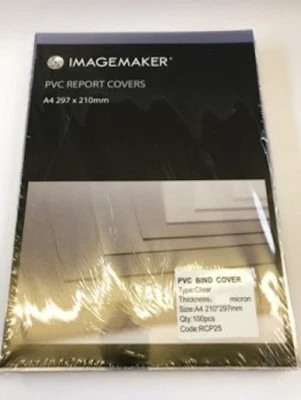 CHILVERS A3 / A4 PVC Document Binding Covers / Clear Acetate Sheets