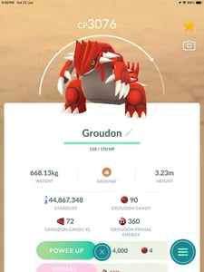 Groudon Pokemon Trade Go - Picture 1 of 2