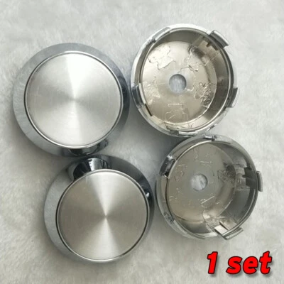 4x Car Wheel Hub Center Cap Silver for Car Rim 60mm (56mm) Universal Accessories - Image 1 of 4