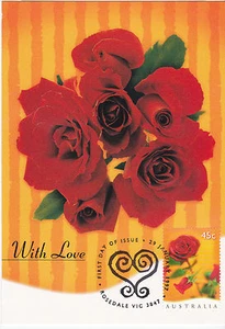1997 St Valentine's Day Roses - Maxi Card (1) - Imagen 1 de 1