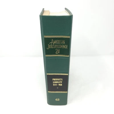 American Jurisprudence 2d Vol 63 PRODUCTS LIABILITY 1984 W Supplements  - Image 1 of 4