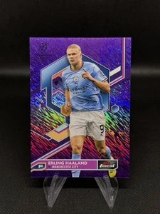Tarjeta de ciudad 2022-23 Topps Finest #9 Erling Haaland/199 refractor púrpura brillante - Imagen 1 de 2