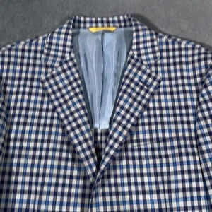 Canali Kei Blazer Uomo 40R EU 52 Cappotto Sportivo Lana Plaid Made Italy Impeccabile - Foto 1 di 19
