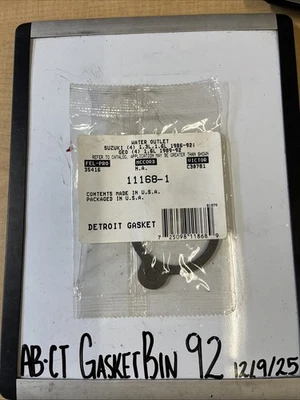 Junta de salida de agua Detroit Gasket 11168-1 - Nueva en caja - 35416 - Suzuki Geo Foto 1 de 4