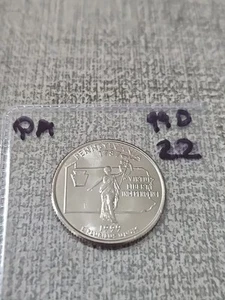 1999 D Washington Quarter State Pennsylvania PA Uncirculated Listing 22 - Picture 1 of 3