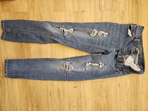 Girl's Justice Patched Jeans Button Up Front Size 14 - Picture 1 of 4