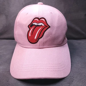 The Rolling Stones Lips Tongue Band Rock Roll Pink Cap Hat Adjustable - Picture 1 of 6