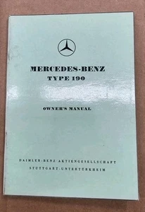 Mercedes Benz Type 190 Owner´s Manual Book Edition D 1959 - Picture 1 of 2