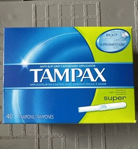 Tampax Super Absorbencia Tampones Cartón Aplicador Protector contra Fugas 35 ct - Imagen 1 de 7