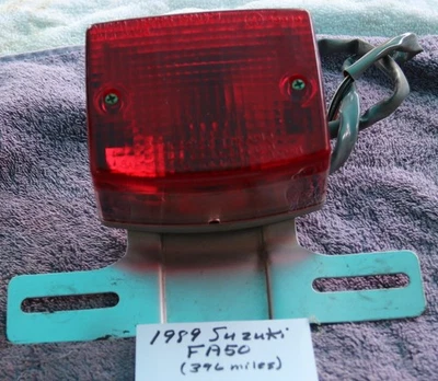 Suzuki Fa50 1989 len de cola/freno con soporte TAG (396 millas) Foto 1 de 2