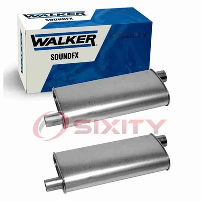 Silenciadores de escape derecho Walker SoundFX de 2 piezas para Chevrolet C20 ek 1984-1986 Foto 1 de 4