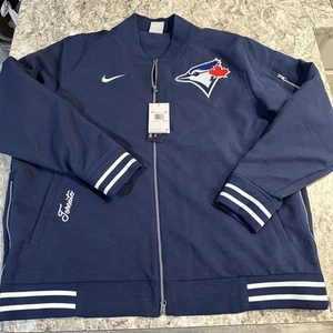 NWT Men’s Nike Toronto Blue Jays Fleece Lined Full Zip Jacket XXL Navy 2X  - Picture 1 of 14