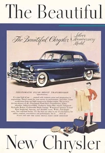 1949 Chrysler: Beautiful, Silver Anniversary Model Vintage Print Ad - Picture 1 of 1