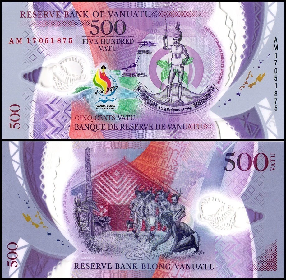 Vanuatu 500 Vatu, 2017, P-20, UNC Commemorative, Polymer - Image 1 of 1
