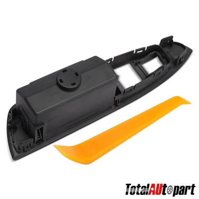 Painel de interruptor de porta preto com Crowbar para driver traseiro BMW F01 F02 740i 740Li 750i - Imagem 1 de 4