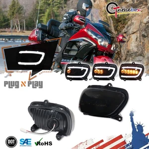 Front LED Turn Signals Light Fit For Honda Goldwing 1800 GL1800 2001-2017 2016 - Picture 1 of 11