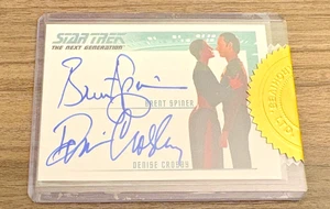 2016 STAR TREK TNG BRENT SPINER -DATA /DENISE CROSBY -YAR SEALED DUAL AUTO CARD! - Picture 1 of 2