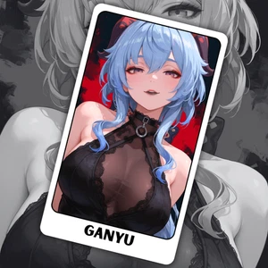 Custom Collectible Sexy Anime Waifu Sticker Card 2.62" x 4.52" - Ganyu Genshin - Picture 1 of 3