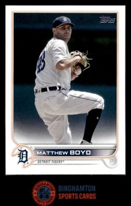 2022 Topps Baseball Card #128 Matthew Boyd Detroit Tigers - Picture 1 of 2