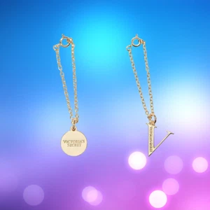 NWT VICTORIA'S SECRET Bombshell Gold Perfume Charm V Monogram or V Medallion - Picture 1 of 11