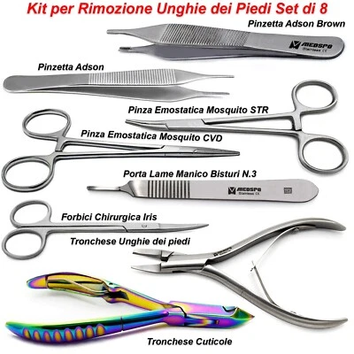 Kit Rimozione Tronchese Unghie dei Piedi Strumenti Chirurgia Unghia Podologia CE - Immagine 1 di 4
