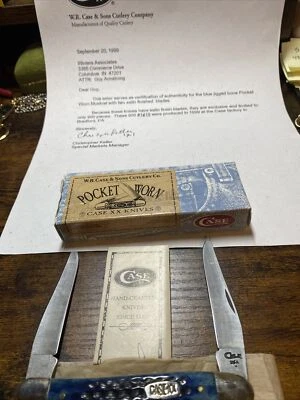 CUCHILLO CASE XX 1999 AZUL MARINO BOLSILLO HUESO USADO Muskrat - acabado satinado - 1 de 900 Foto 1 de 4