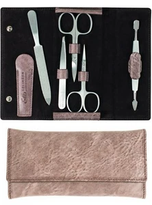 Maniküre-Etui Deep Desert LEDER Taupe EDELSTAHL - BECKER-MANICURE Erbe Solingen - Bild 1 von 7
