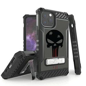 For iPhone 11 Pro,XS MAX,XR,XS,8,7 Hybrid Tri Shield Armor Case Skull - Picture 1 of 5