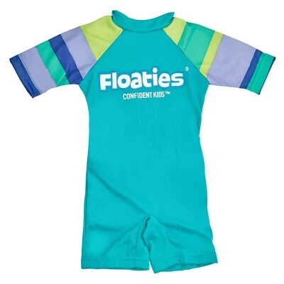 NEW FLOATIES BLUE GREEN ONE PIECE SWIM SUIT ONE PIECE SPF 50+ SIZE 2-3 YEAR OLD  - image 1 of 2