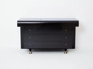 Pierre Cardin signed commode black lacquered and brass 1980s - Picture 1 of 15