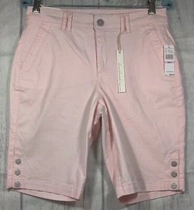 Gloria Vanderbilt Violet Bermuda Shorts Pink Dogwood Size 6 Women's  - Picture 1 of 8
