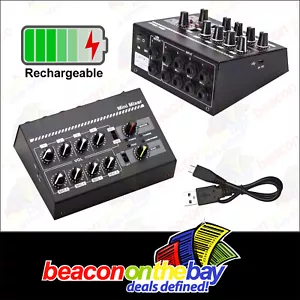 8 Channels Audio Mixer Rechargeable Metal Compact Mini Karaoke DJ Studio Echo - Picture 1 of 3
