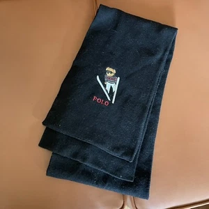 ralph lauren polo schal schwarz Wolle/Acryl/Nylon gebraucht - Bild 1 von 4