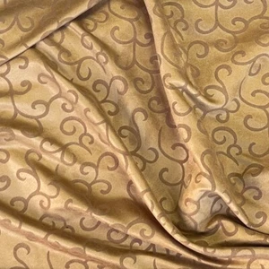 Swirl Pattern Faux Suede Fabric crafts cars interior cushions dress bags BROWN - Picture 1 of 5