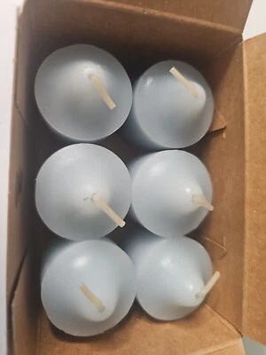 Partylite SKY BLUE V0665 Box Of Six Votive Candles RETIRED RARE Soy Clean USA - Image 1 of 3