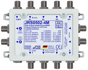 Jultec JRS0502-4M Einkabelumsetzer 5/2x4 5 Eingänge, 2 Ausgänge je 4 Teilnehmer - Bild 1 von 1