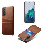 For Samsung S23 S22 Ultra S21 S20 A52 S10 Genuine Leather Cover Card Slot Case