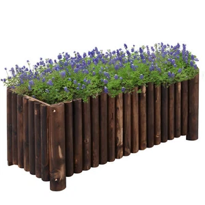 Wood Raised Garden Flower Bed Elevated Plant Planter Herb Box Vegetable Backyard - Picture 1 of 11
